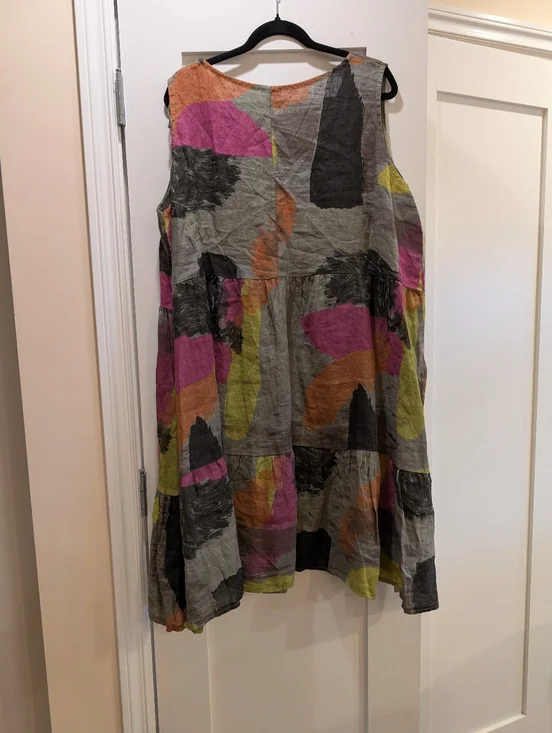 NWT 100% LINEN SUNDRESS,2X - Picture 3 of 7